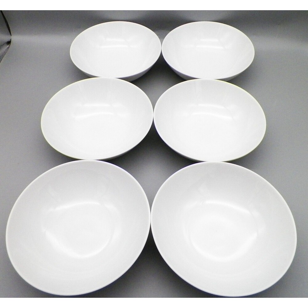 Vintage Otagiri Manufacturing Co 6.25' Ramen Donburi Rice White Bowls set if 6